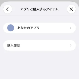 iPhone→App Store→Apple Account→アプリと購入済みアイテム