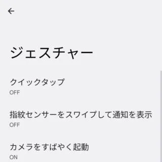 Android 12→設定→システム→ジェスチャー