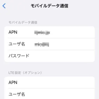 iPhone→設定→モバイル通信→eSIM→APN