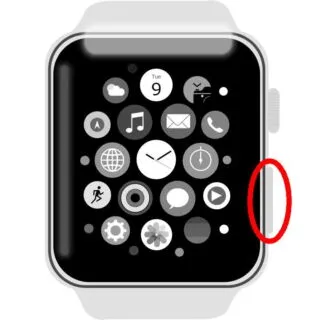 Apple Watch→【サイドボタン】
